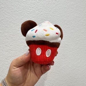 NEW Disney Mickey Cupcake Plush Bag Charm